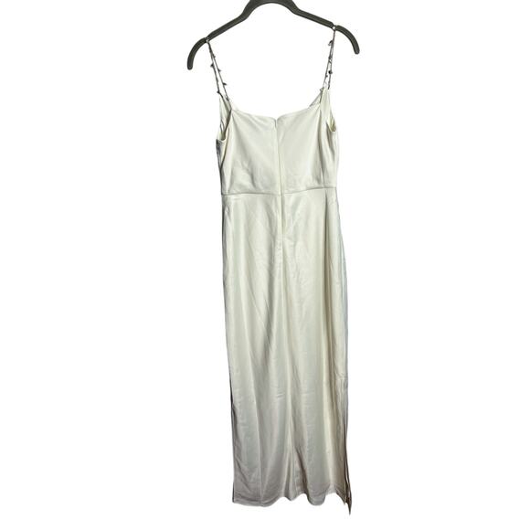 NWT Sachin + Babi Pema Dress Size 2 White Pearl Slip Midi Cowl Neck - Picture 8 of 8